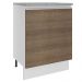 Balcão Armário de Cozinha 60 cm 1 Porta Branco/Rustic Glamy Madesa