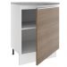 Balcão Armário de Cozinha 60 cm 1 Porta Branco/Rustic Glamy Madesa