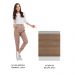 Balcão Armário de Cozinha 60 cm 1 Porta Branco/Rustic Glamy Madesa