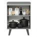 Balcão Armário de Cozinha 60 cm 1 Porta Com Pés Cinza Nice Madesa