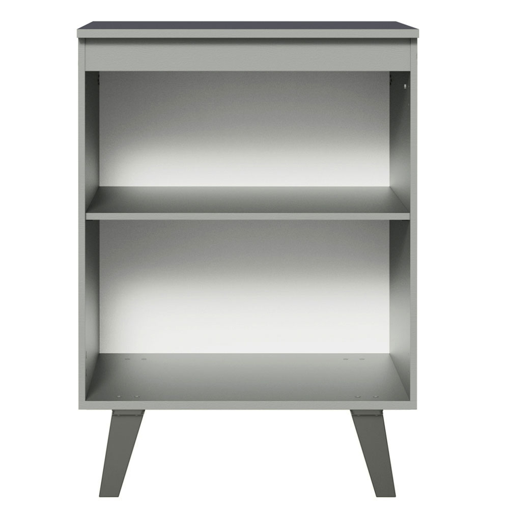Balcão Armário de Cozinha 60 cm 1 Porta Com Pés Cinza Nice Madesa
