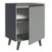 Balcão Armário de Cozinha 60 cm 1 Porta Com Pés Cinza Nice Madesa