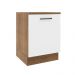 Balcão Armário de Cozinha 60 cm 1 Porta Rustic/Branco Agata Madesa