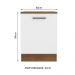 Balcão Armário de Cozinha 60 cm 1 Porta Rustic/Branco Agata Madesa