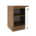Balcão Armário de Cozinha 60 cm 1 Porta Rustic/Branco Agata Madesa