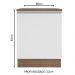 Balcão Armário de Cozinha 60 cm 1 Porta Rustic/Branco Glamy Madesa