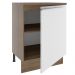 Balcão Armário de Cozinha 60 cm 1 Porta Rustic/Branco Glamy Madesa