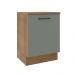 Balcão Armário de Cozinha 60 cm 1 Porta Rustic/Cinza Agata Madesa