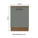 Balcão Armário de Cozinha 60 cm 1 Porta Rustic/Cinza Agata Madesa