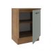 Balcão Armário de Cozinha 60 cm 1 Porta Rustic/Cinza Agata Madesa
