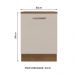 Balcão Armário de Cozinha 60 cm 1 Porta Rustic/Crema Agata Madesa