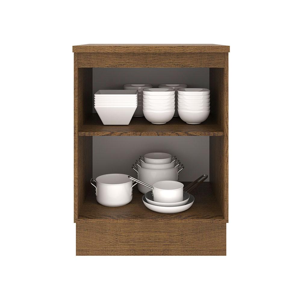 Balcão Armário de Cozinha 60 cm 1 Porta Rustic/Crema Agata Madesa