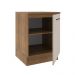 Balcão Armário de Cozinha 60 cm 1 Porta Rustic/Crema Agata Madesa