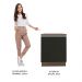Balcão Armário de Cozinha 60 cm 1 Porta Rustic/Preto Glamy Madesa