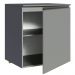 Balcão Armário de Cozinha 60 cm 1 Porta Suspenso Cinza Nice Madesa