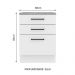 Balcão Armário de Cozinha 60 cm 3 Gavetas Branco Agata Madesa