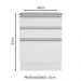 Balcão Armário de Cozinha 60 cm 3 Gavetas Branco Glamy Madesa