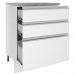 Balcão Armário de Cozinha 60 cm 3 Gavetas Branco Glamy Madesa