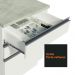 Balcão Armário de Cozinha 60 cm 3 Gavetas Branco Glamy Madesa
