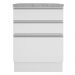 Balcão Armário de Cozinha 60 cm 3 Gavetas Branco Glamy Madesa