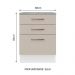 Balcão Armário de Cozinha 60 cm 3 Gavetas Branco/Crema Agata Madesa