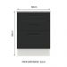 Balcão Armário de Cozinha 60 cm 3 Gavetas Branco/Preto Agata Madesa