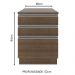 Balcão Armário de Cozinha 60 cm 3 Gavetas Rustic Glamy Madesa
