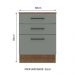 Balcão Armário de Cozinha 60 cm 3 Gavetas Rustic/Cinza Agata Madesa