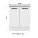 Balcão Armário de Cozinha 70 cm 2 Portas Branco Agata Madesa