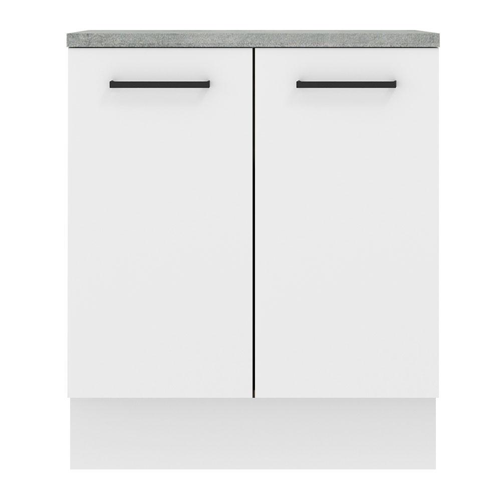 Balcão Armário de Cozinha 70 cm 2 Portas Branco Agata Madesa