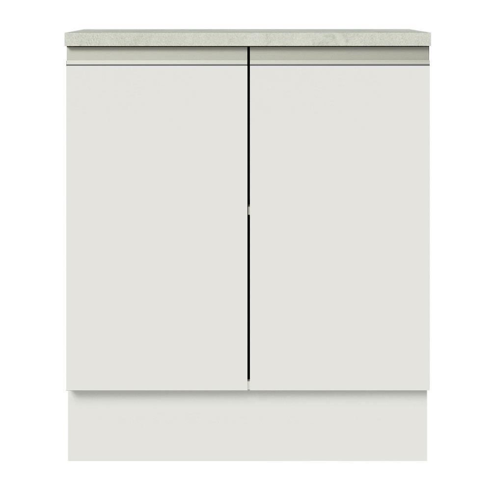 Balcão Armário de Cozinha 70 cm 2 Portas Branco Glamy Madesa