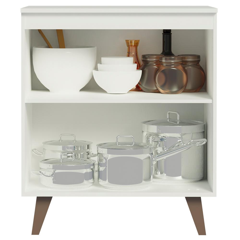 Balcão Armário de Cozinha 70 cm 2 Portas Branco Reims Madesa