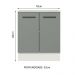 Balcão Armário de Cozinha 70 cm 2 Portas Branco/Cinza Agata Madesa