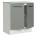 Balcão Armário de Cozinha 70 cm 2 Portas Branco/Cinza Agata Madesa