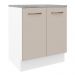 Balcão Armário de Cozinha 70 cm 2 Portas Branco/Crema Agata Madesa