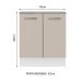 Balcão Armário de Cozinha 70 cm 2 Portas Branco/Crema Agata Madesa