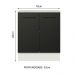 Balcão Armário de Cozinha 70 cm 2 Portas Branco/Preto Agata Madesa