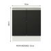 Balcão Armário de Cozinha 70 cm 2 Portas Branco/Preto Glamy Madesa