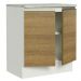 Balcão Armário de Cozinha 70 cm 2 Portas Branco/Rustic Glamy Madesa