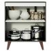 Balcão Armário de Cozinha 70 cm 2 Portas Preto Reims Madesa