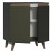 Balcão Armário de Cozinha 70 cm 2 Portas Preto Reims Madesa