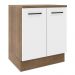 Balcão Armário de Cozinha 70 cm 2 Portas Rustic/Branco Agata Madesa
