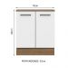 Balcão Armário de Cozinha 70 cm 2 Portas Rustic/Branco Agata Madesa