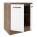 Balcão Armário de Cozinha 70 cm 2 Portas Rustic/Branco Agata Madesa