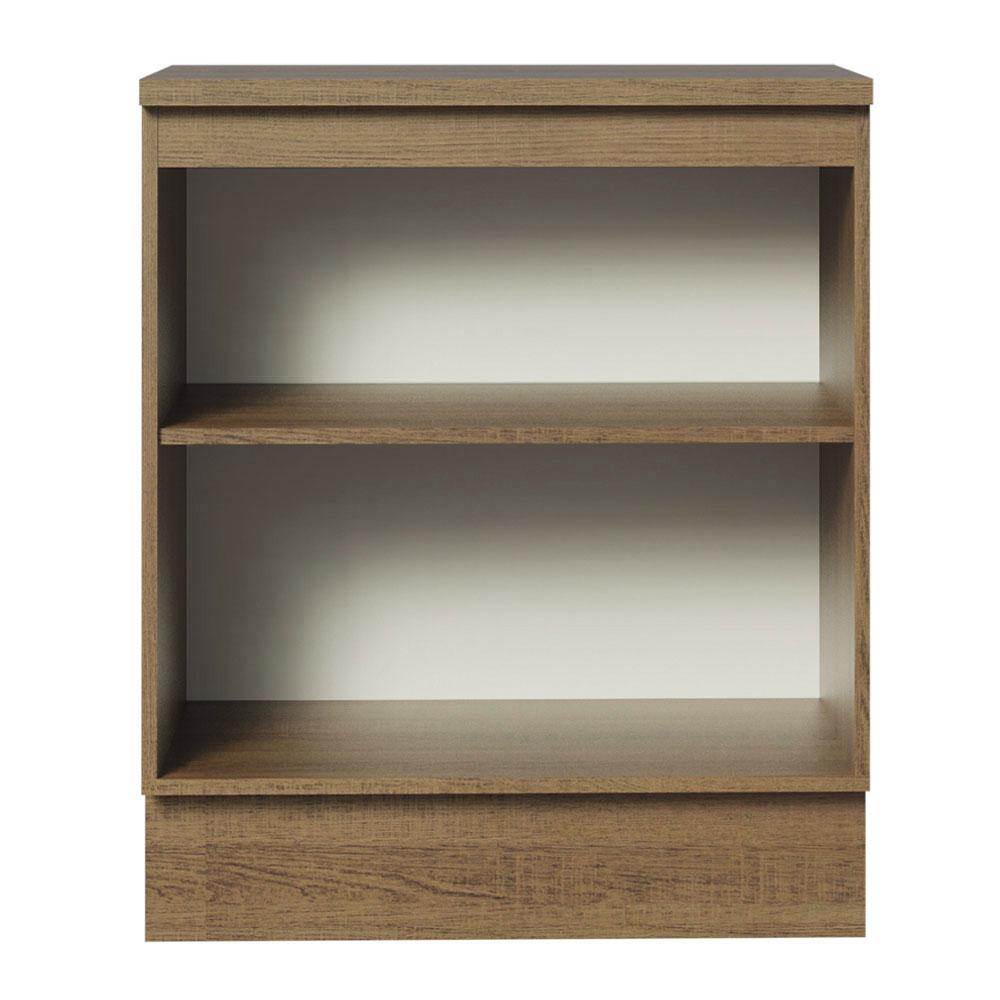 Balcão Armário de Cozinha 70 cm 2 Portas Rustic/Branco Agata Madesa