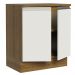 Balcão Armário de Cozinha 70 cm 2 Portas Rustic/Branco Glamy Madesa