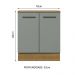Balcão Armário de Cozinha 70 cm 2 Portas Rustic/Cinza Agata Madesa