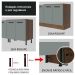 Balcão Armário de Cozinha 70 cm 2 Portas Rustic/Cinza Agata Madesa