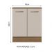 Balcão Armário de Cozinha 70 cm 2 Portas Rustic/Crema Agata Madesa