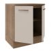 Balcão Armário de Cozinha 70 cm 2 Portas Rustic/Crema Agata Madesa